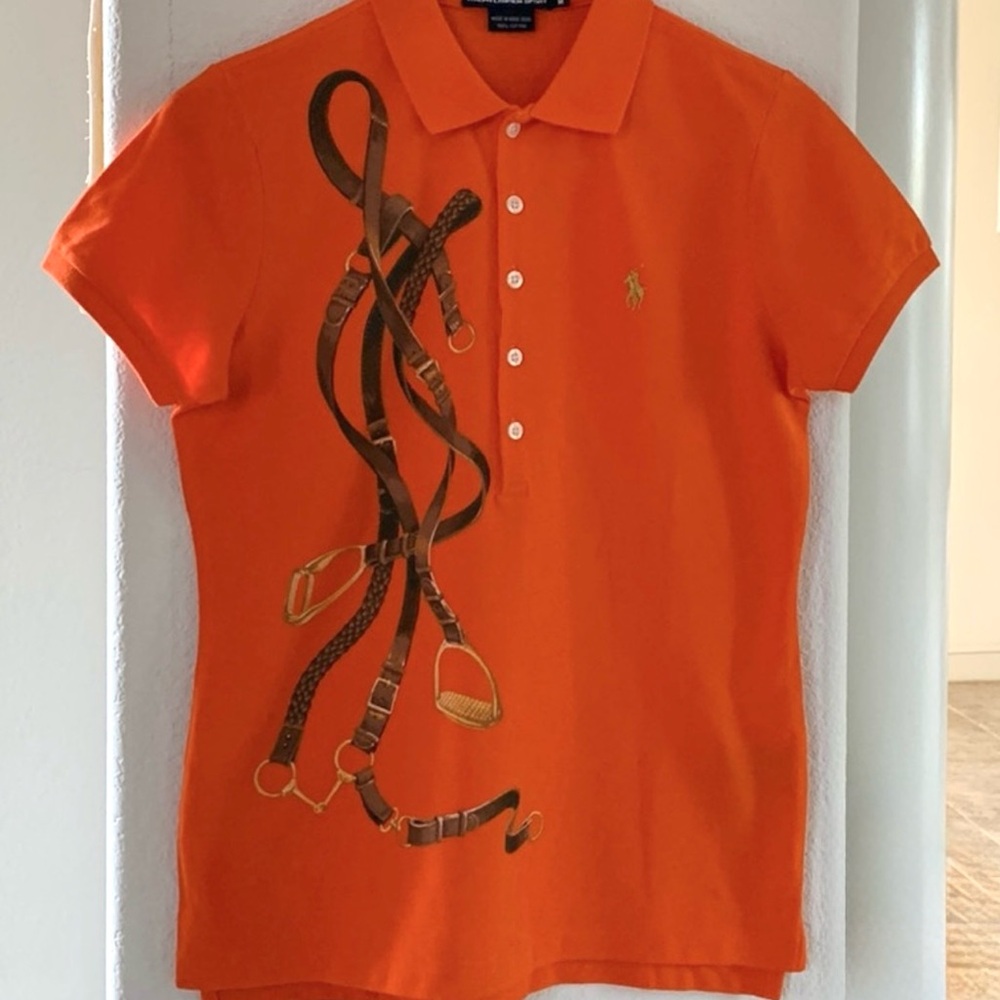 Ralph Lauren Sport Equestrian Print Polo – Women’s Small